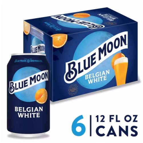 Blue Moon Belgian White Craft Belgian Style Wheat Ale Beer 5.4% Abv Cans