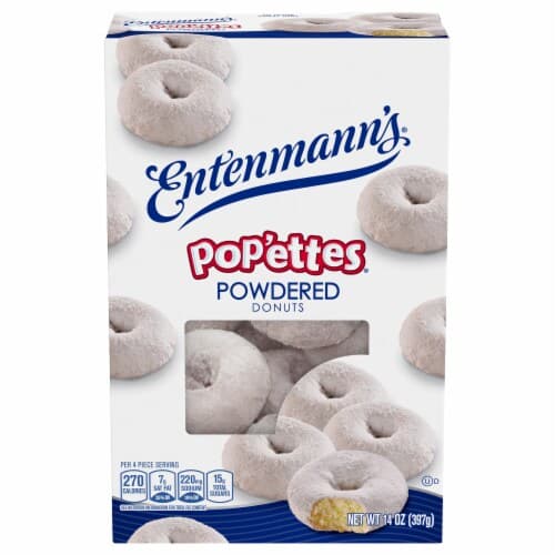 Entenmann'S Pop'Ems Powdered Donuts