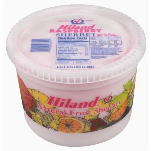 Hiland Raspberry Sherbet . Plastic Tub