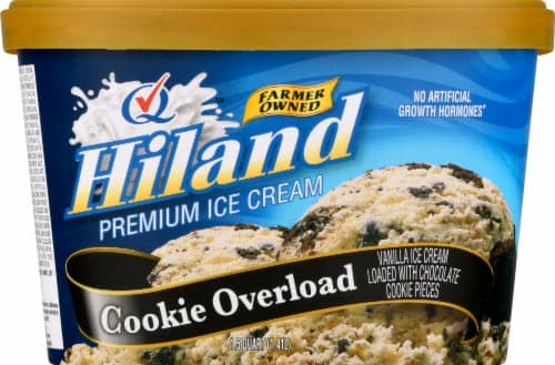 Hiland Ice Cream, Premium, Cookie Overload