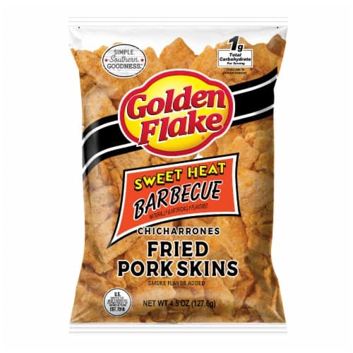 Golden Flake Louisana Sweet Heat Barbeque Flavor Fried Pork Skins