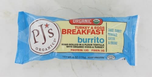 Pjs Organics Burrito, Breakfast, Turkey & Eggs