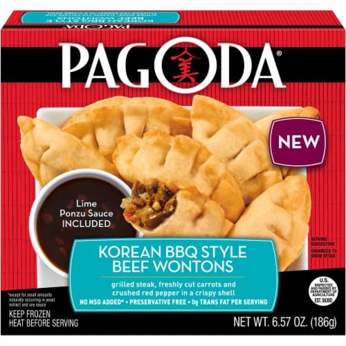 Pagoda Wontons, Korean Bbq Style Beef