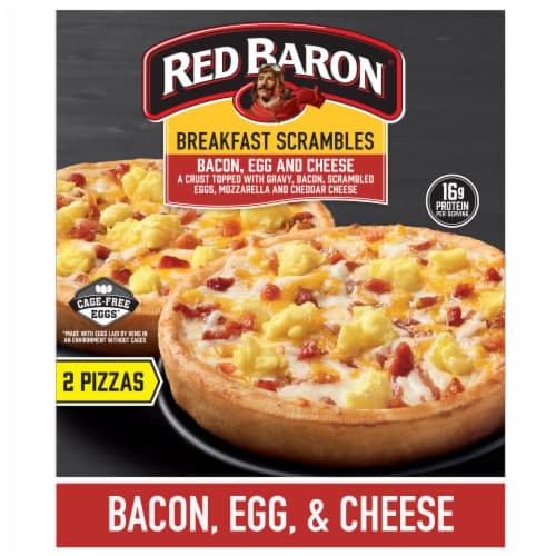 Red Baron Pizza Deep Dish Singles Breakfast Bacon Scramble