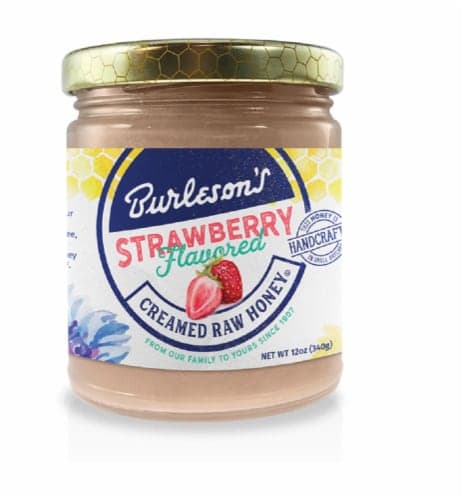 Burleson'S Strawberry Flavored Creamed Raw Honey