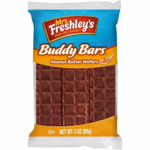 Mrs. Freshley'S Buddy Bars Peanut Butter Wafers. Wrapper