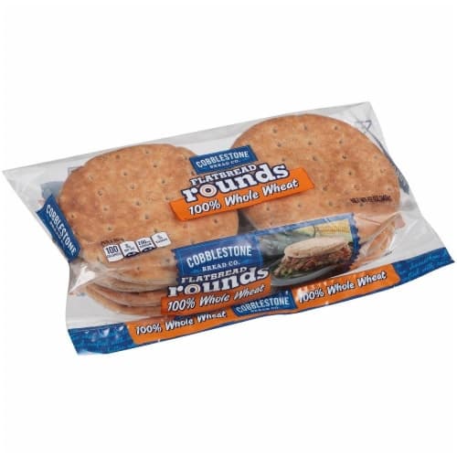 Cobblestone Bread Flatbread Rounds, 100% Whole Wheat