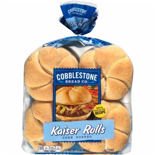 Cobblestone Bread Kaiser Rolls, Corn Dusted