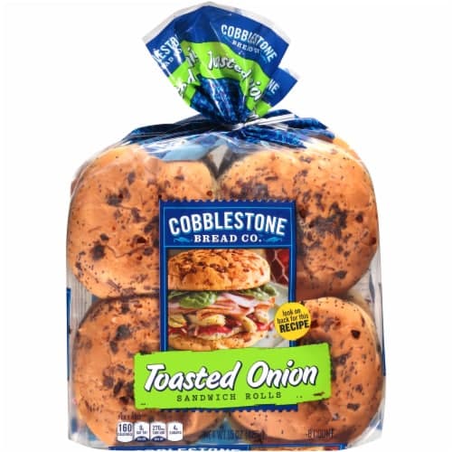 Cobblestone Bread Sandwich Rolls, Toasted Onion