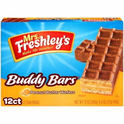 Mrs Freshleys Buddy Bars Peanut Butter Wafers