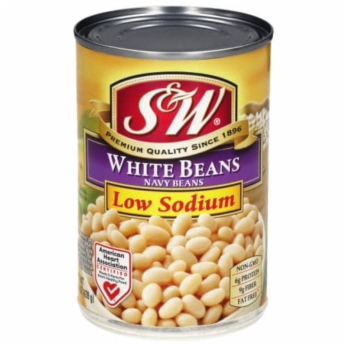 S&W Beans Navy White Low Sodium