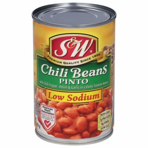 S&W Beans Chili 50% Less Sodium