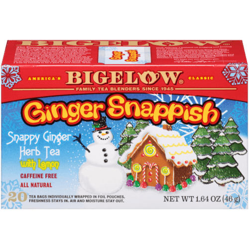Bigelow Herb Tea, Snappy Ginger, With Lemon, Caffeine Free