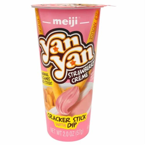 Meiji Yan Yan Cracker Sticks With Strawberry Creme