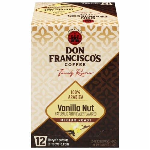 Don Franciscos Coffee Family Reserve Coffee Single Serve Medium Roast Vanilla Nut