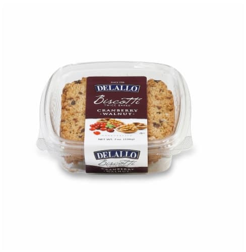 Delallo Biscotti, Twice Baked, Cranberry Walnut