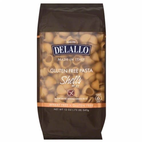 Delallo Pasta Gluten Free Whole Grain Rice Shells