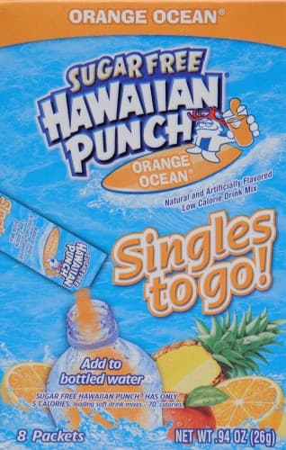 Hawaiian Punch Singles To Go Drink Mix, Sugar Free, Orange Ocean