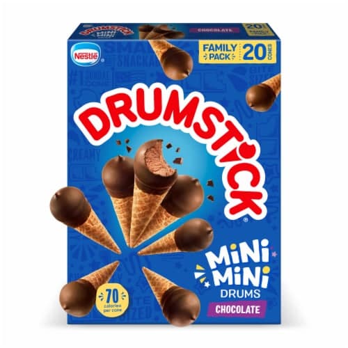 Nestle Drumstick Minis Vanilla  Dairy Dessert Cones