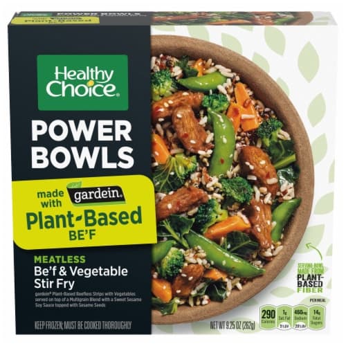 Healthy Choice Power Bowls, Be'F & Vegetable Stir Fry, Meatless