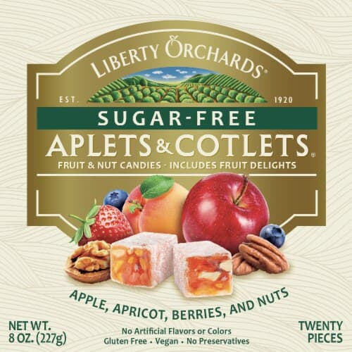 Liberty Orchards Sugar Free Aplets & Cotlets Holiday Candy