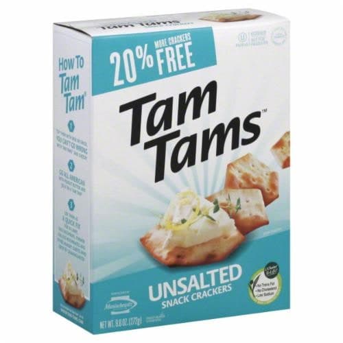 Manischewitz Tam Tams Unsalted Snack Crackers