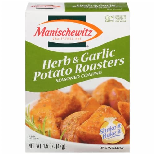 Manischewitz Seasoned Coating, Herb & Garlic, Potato Roasters
