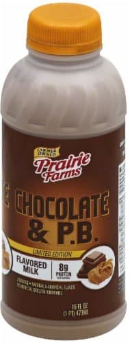 Prairie Farms Milk, Flavored, Chocolate & P.B