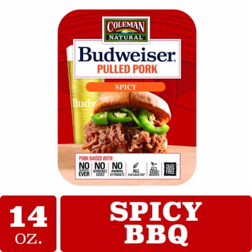 Coleman Natural Foods Budweiser Pulled Pork In Spicy Bbq Sauce