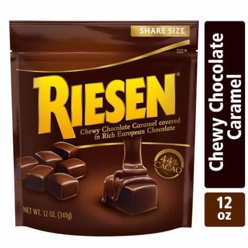 Riesen Chocolate Covered Chewy Caramel Candy Share Size