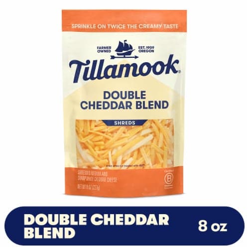 Tillamook Farmstyle Fine Cut Double Cheddar Blend Shredded Cheese