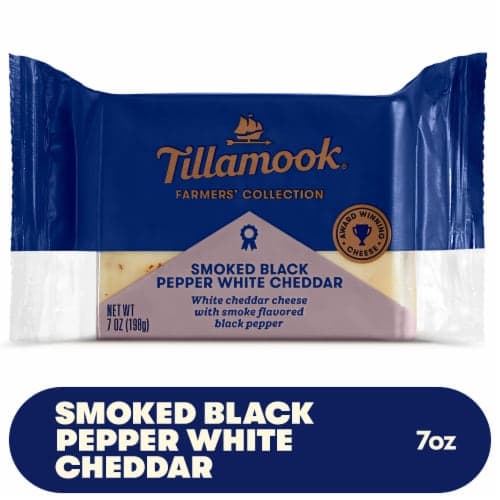 Tillamook Farmers' Collection Smoked Black Pepper White Cheddar Cheese Block