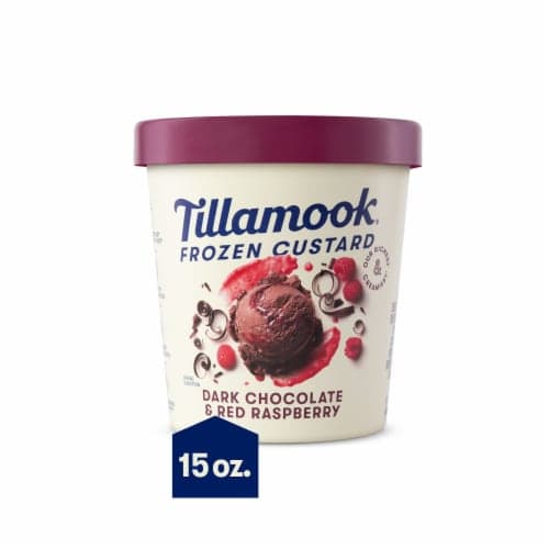 Tillamook Dark Chocolate & Red Raspberry  Custard Dessert