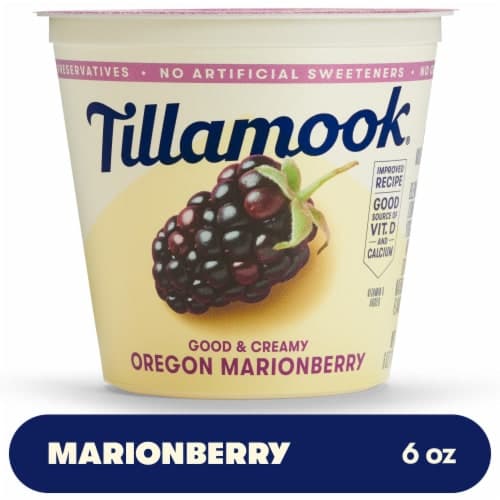 Tillamook Low Fat Oregon Marionberry Good And Creamy Yogurt