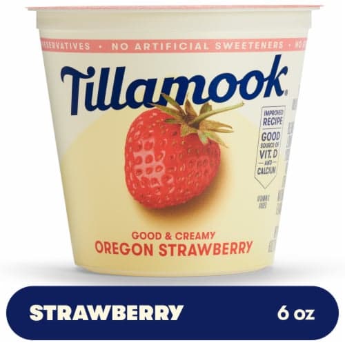 Tillamook Low Fat Oregon Strawberry Good And Creamy Yogurt