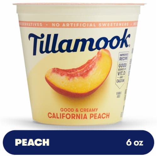 Tillamook Low Fat California Peach Good And Creamy Yogurt