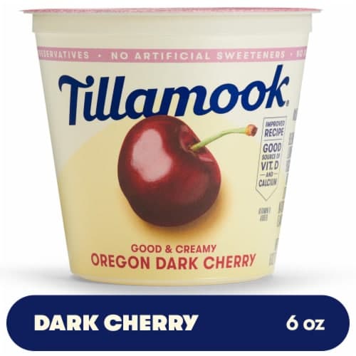 Tillamook Low Fat Oregon Dark Cherry Good And Creamy Yogurt