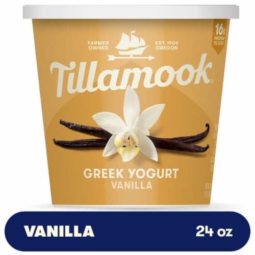Tillamook Old Fashioned Vanilla Low Fat Greek Yogurt Tub