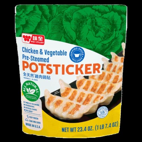 Wei-Chuan Pre-Steamed All Natural Chicken & Vegetable Potstickers