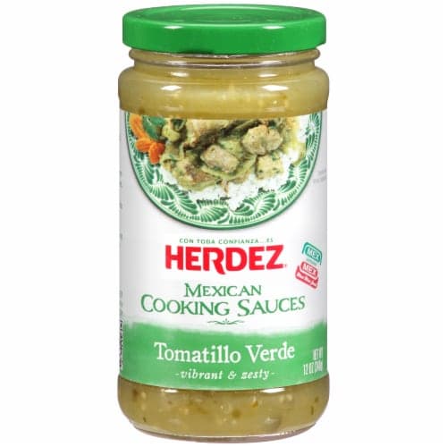 Herdez Tomatillo Verde Mexican Cooking Sauce. Jar