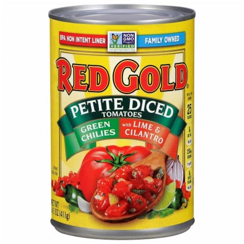 Red Gold Tomatoes Petite Diced Green Chilies With Lime & Cilantro