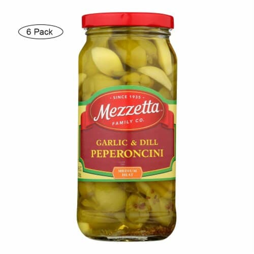 Mezzetta Peperoncini, Garlic & Dill, Medium Heat