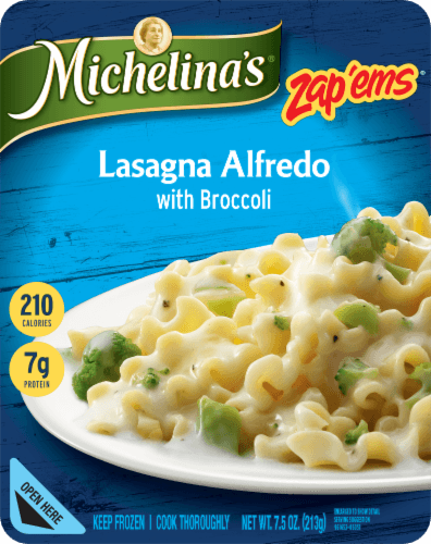 Michelina'S Zap'Ems Lasagna Alfredo With Broccoli