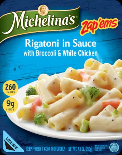 Michelina'S Zap'Ems Rigatoni In Sauce, With Broccoli & White Chicken