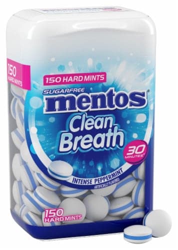 Mentos Clean Breath Intense Peppermint Hard Mints
