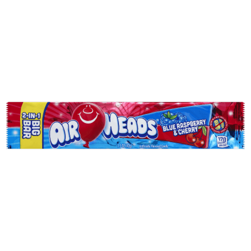 Air Heads Big Bar 2-In-1 Blue Raspberry & Cherry