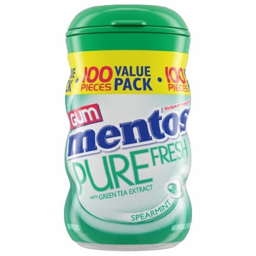 Mentos Pure Fresh Sugar Free Spearmint Flavor Chewing Gum