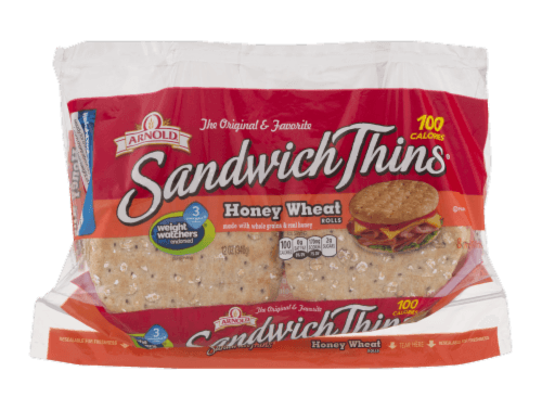 Arnold Sandwich Thins Honey Wheat Rolls