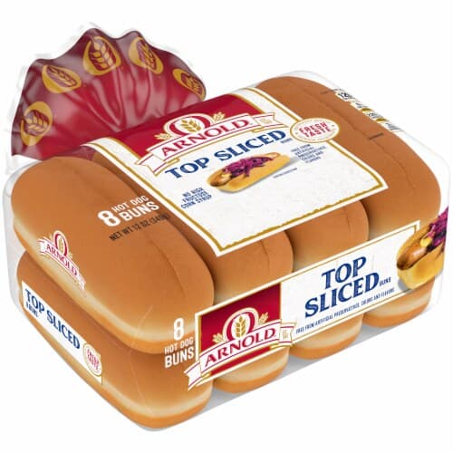 Arnold Select Hot Dog Rolls, Top Sliced