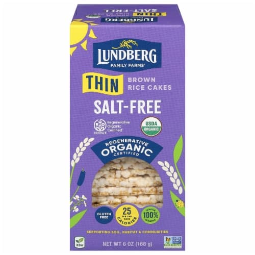 Lundberg Family Farms Organic Thin Stackers Brown Rice Salt-Free Puffed Grain Cakes